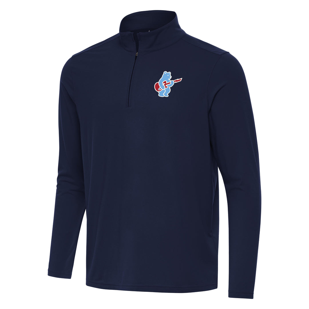 Chicago Cubs Blues Bear Navy Intent Quarter Zip by Antigua Sweatshirts & Hoodies Ivy Shop