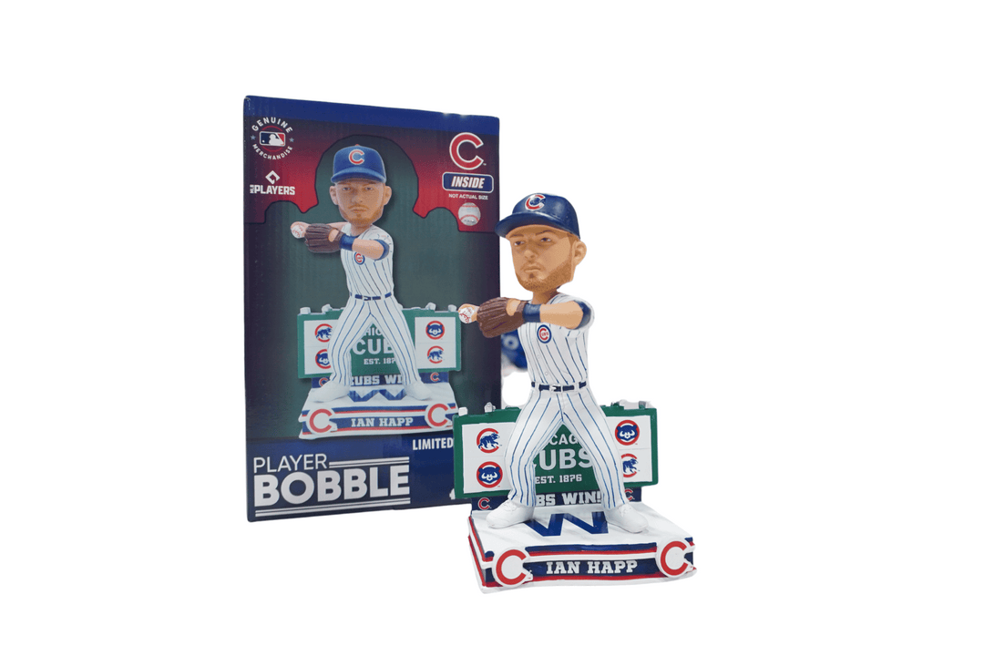 Chicago Cubs Ian Happ W Flag Bobble Head Home & Office Ivy Shop