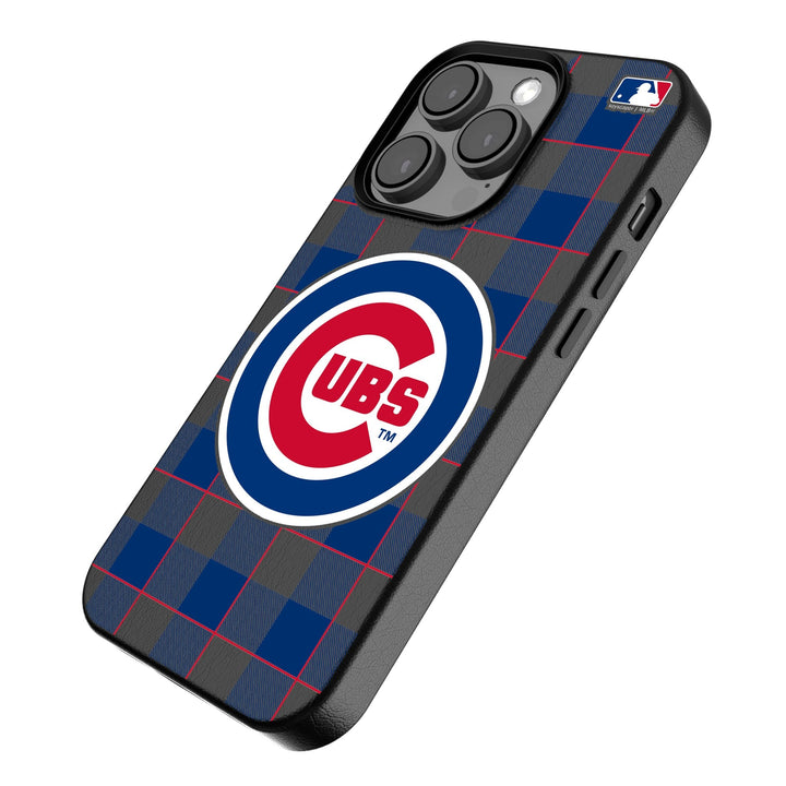 Chicago Cubs Plaid MagSafe Compatible Phone Case for Apple iPhone Phone Cases Keyscaper