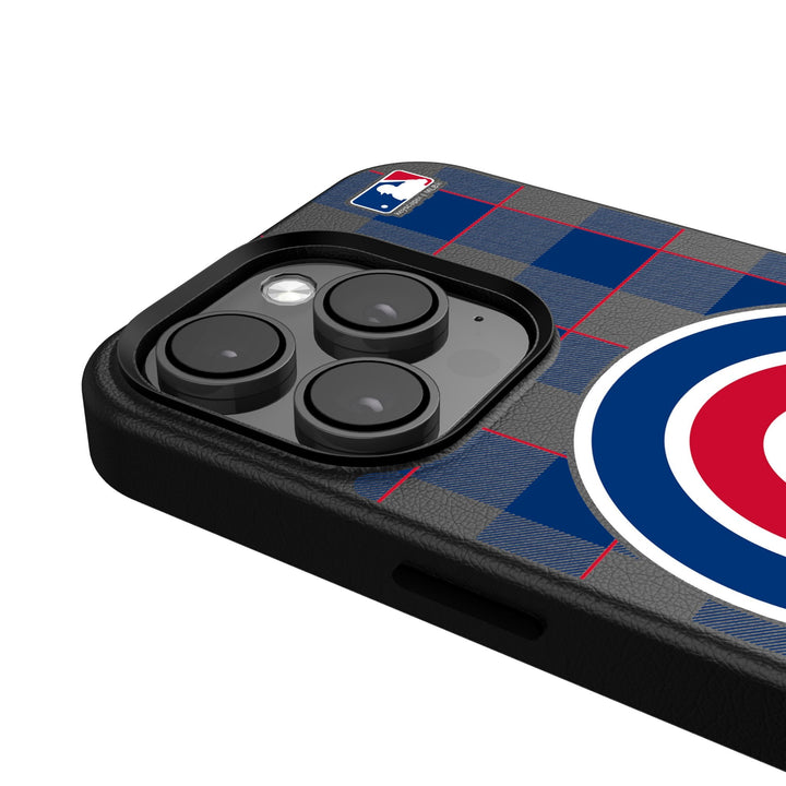 Chicago Cubs Plaid MagSafe Compatible Phone Case for Apple iPhone Phone Cases Keyscaper