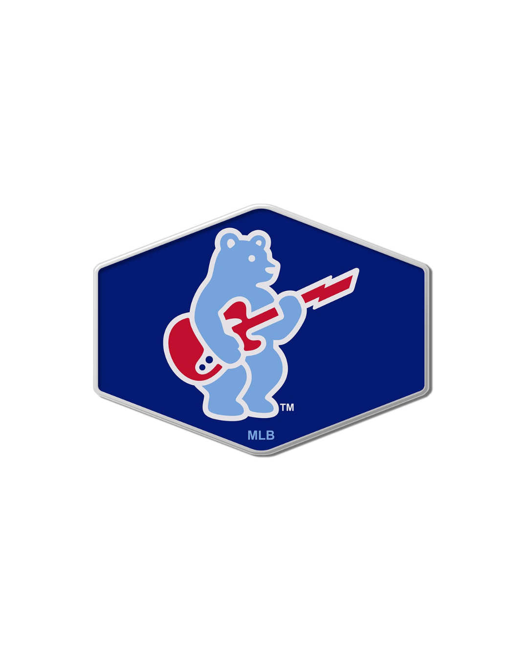 Chicago Cubs Guitar Bear Hexagon Pin NOVPLSCHI AMINCO