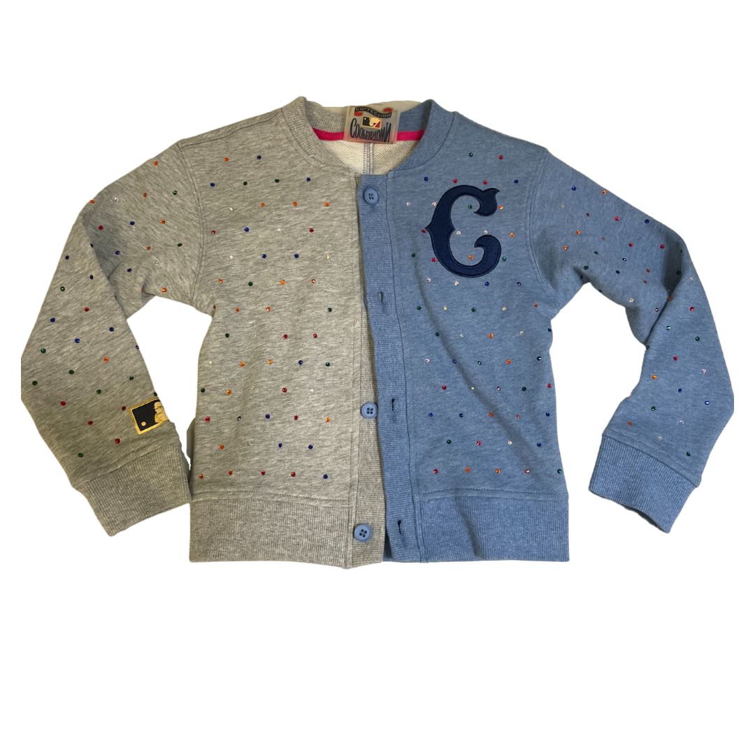 CHICAGO CUBS TEREZ WOMEN'S CROPPED CARDIGAN