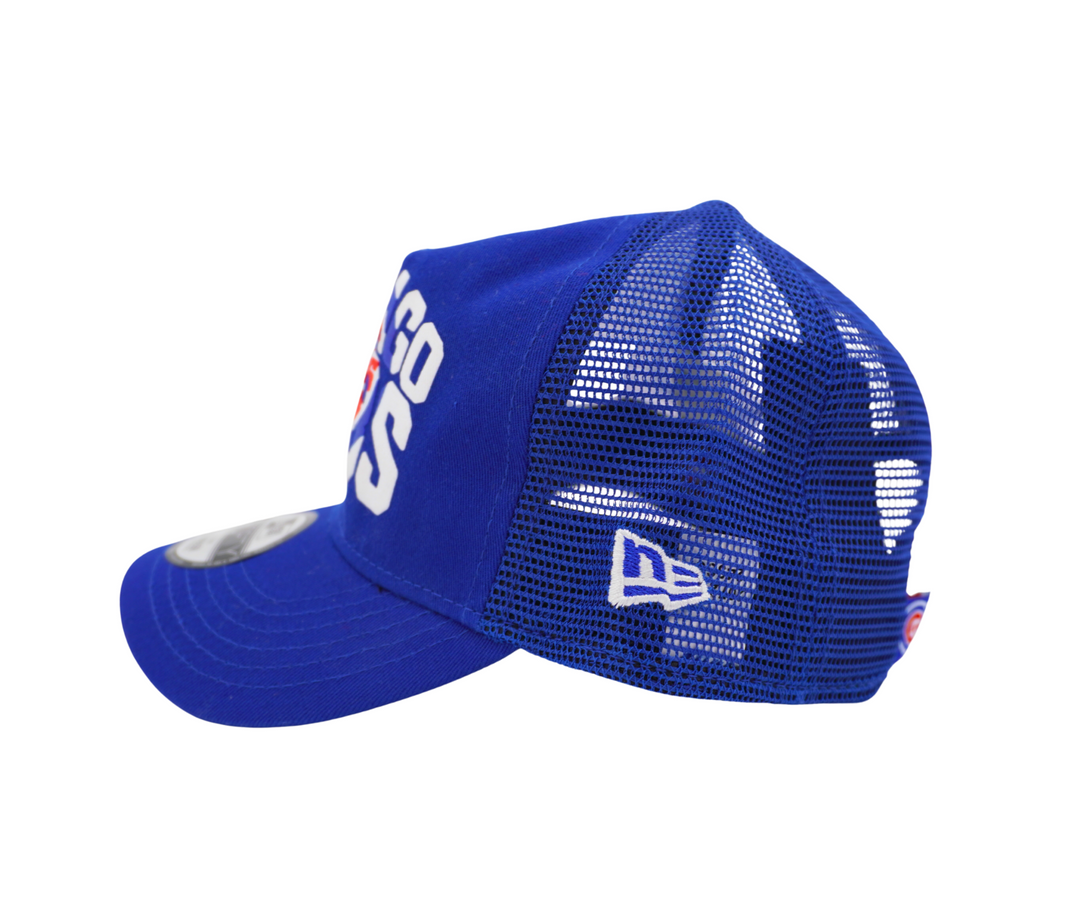 Chicago Cub Logo Chalk Trucker 9Forty Royal Toddler Cap by New Era
