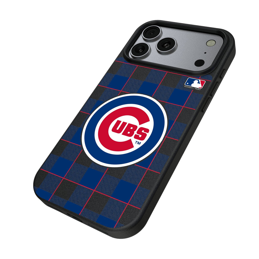 Chicago Cubs Plaid MagSafe Compatible Phone Case for Apple iPhone 17 Series Phone Cases Keyscaper