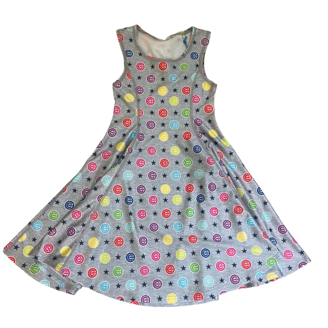 CHICAGO CUBS TEREZ YOUTH RAINBOW BULLSEYE DRESS