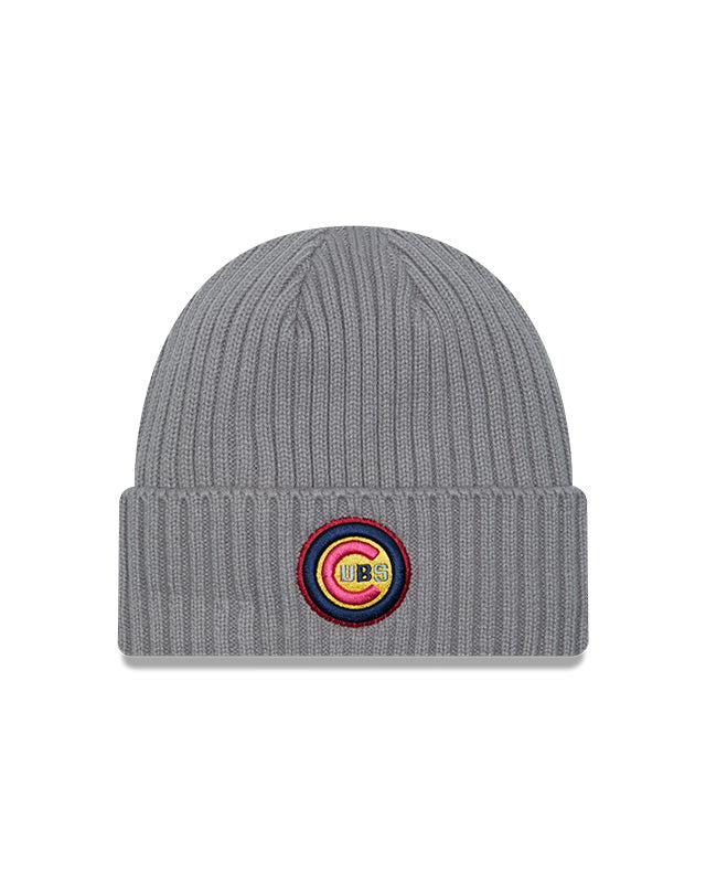 CHICAGO CUBS NEW ERA C LOGO GREY KNIT CAP