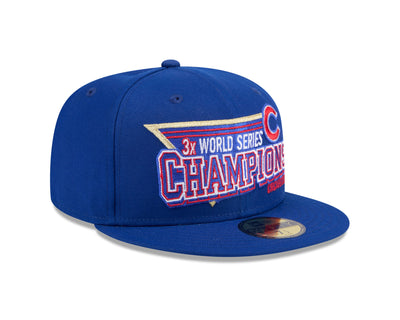 CHICAGO CUBS NEW ERA 3X WORLD SERIES CHAMPIONS 59FIFTY CAP