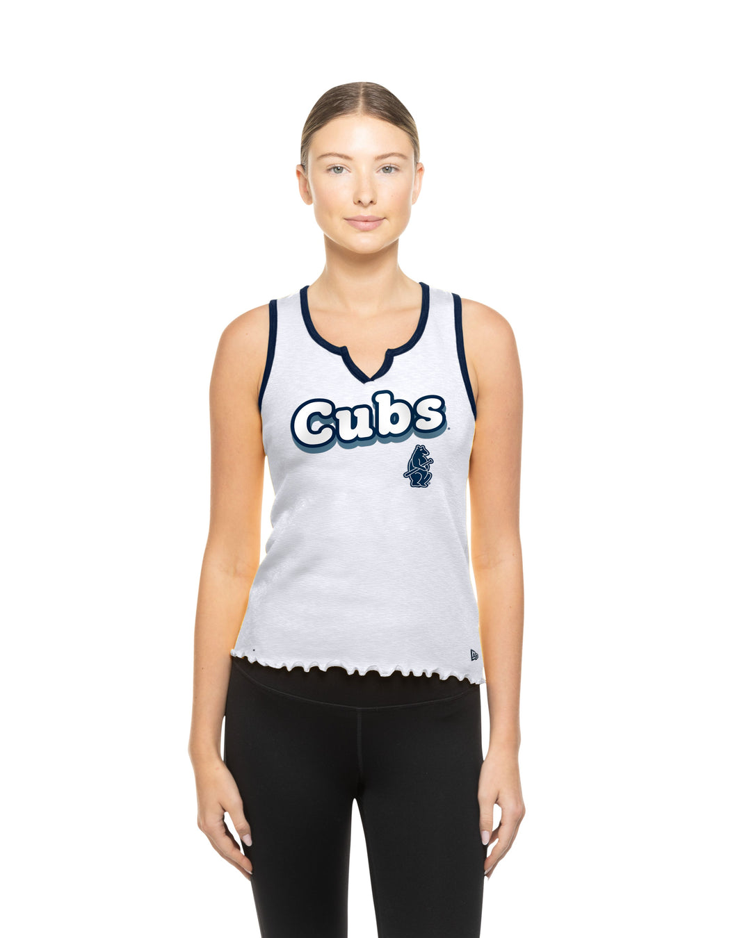 Chicago Cubs 1914 Women's White Notch Tank by New Era Women's Tank Top NEW ERA CAP COMPANY