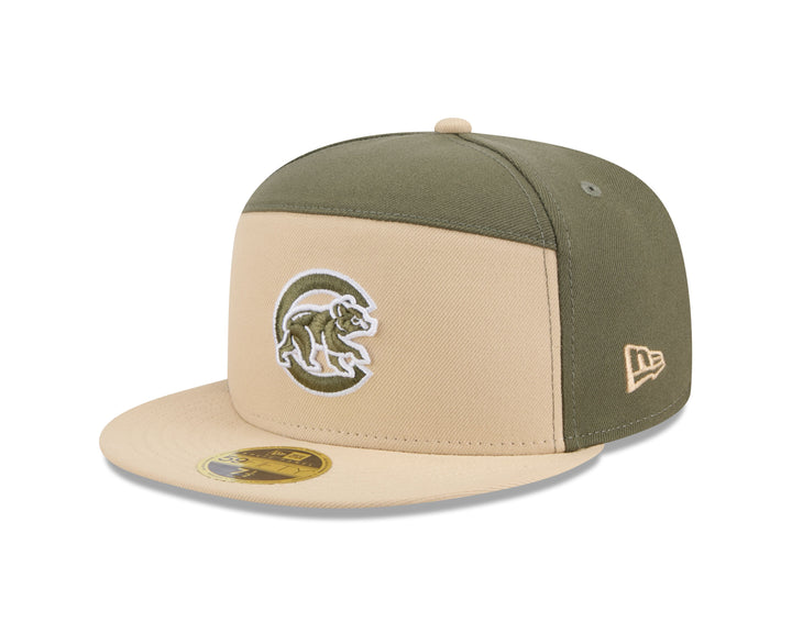 Chicago Cubs Windy City 2-Tone Color Pack 59FIFTY Olive Tan Cap by New Era Caps New Era