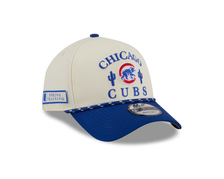 Chicago Cubs Walking Bear Cactus White Rope Strapback Cap by New Era - Ivy Shop