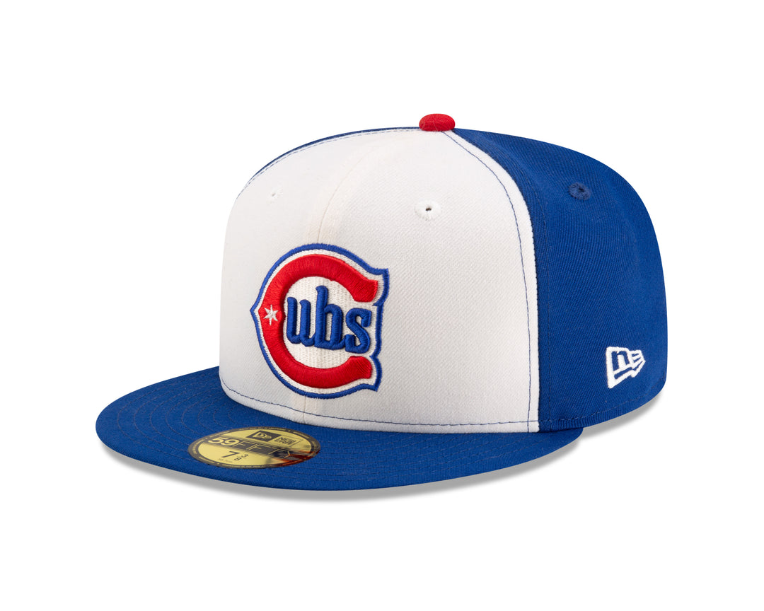 Chicago Cubs Blues Alternate 59FIFTY On-Field White & Royal Youth Fitted Cap by New Era Caps NEW ERA CAP COMPANY