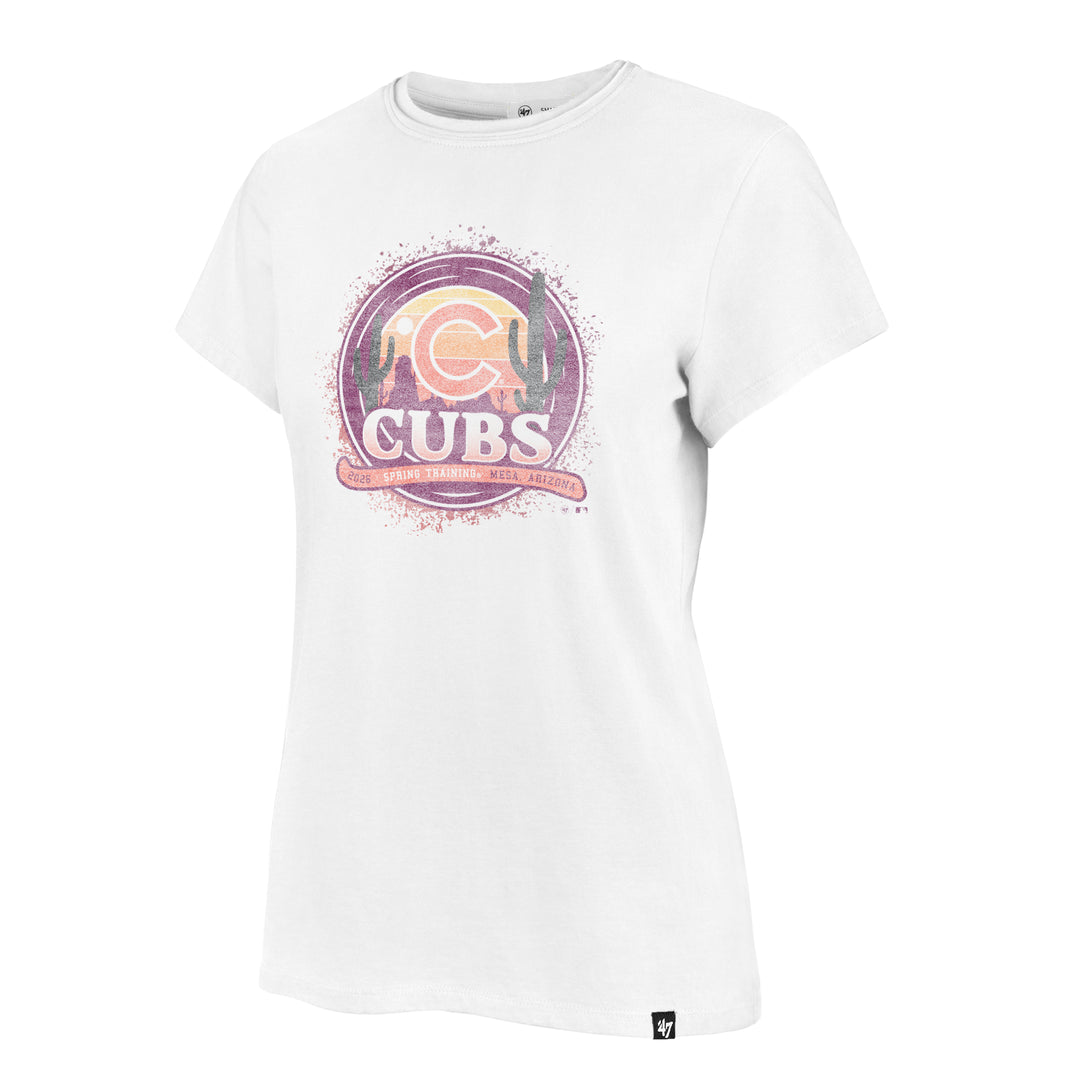 Chicago Cubs Gradient Cactus White Women's Short Sleeve Tee by '47 Brand - Ivy Shop