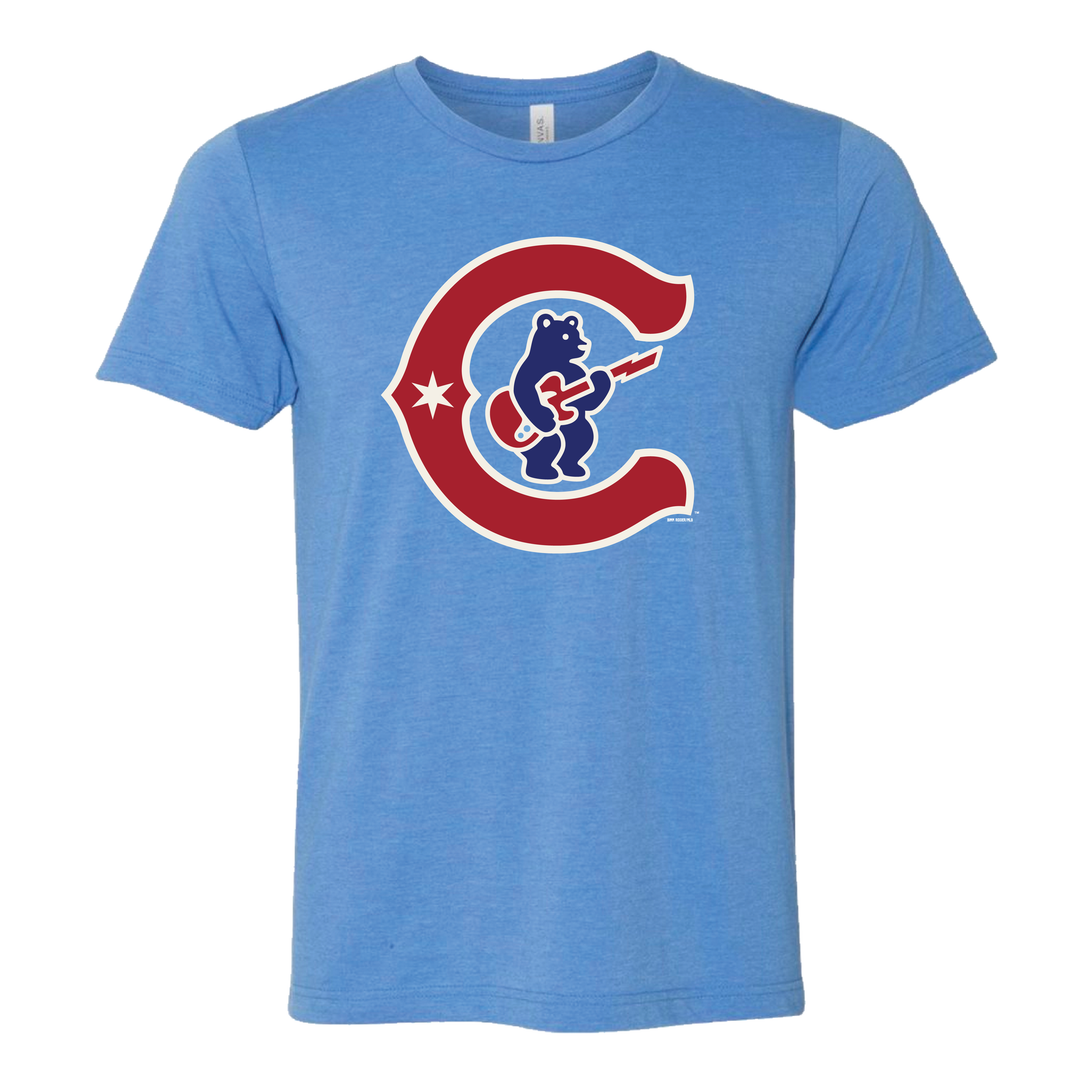 Chicago Cubs Bear In C Heather Youth Tee BIMM RIDDER