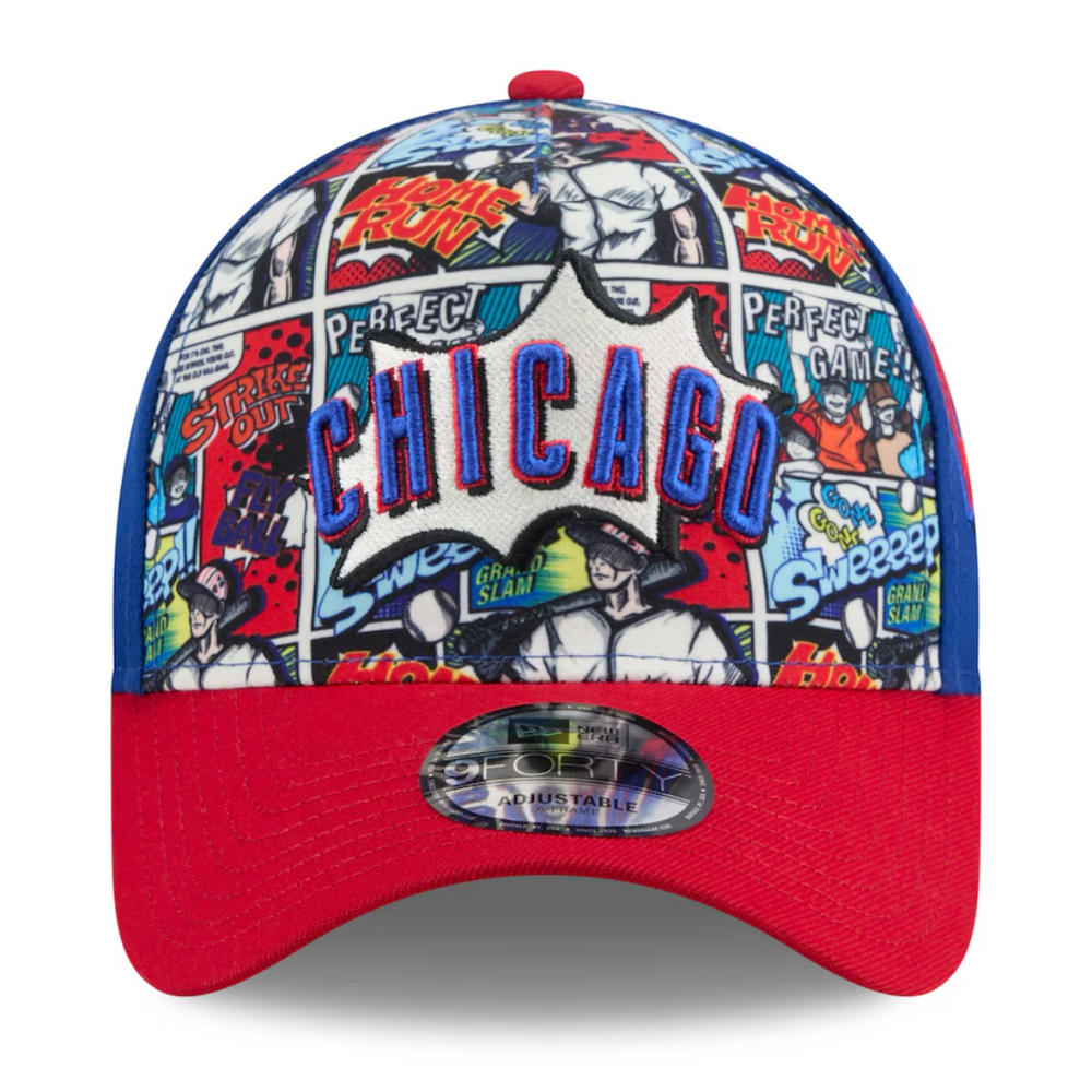 Chicago Cubs 2025 Player Comic Youth 9Forty Adjustable Cap by New Era Caps Ivy Shop