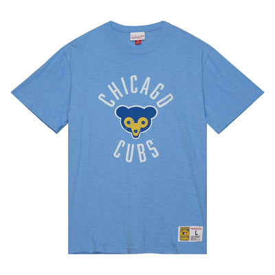 CHICAGO CUBS MITCHELL & NESS MEN'S 1969 LOGO LIGHT BLUE TEE