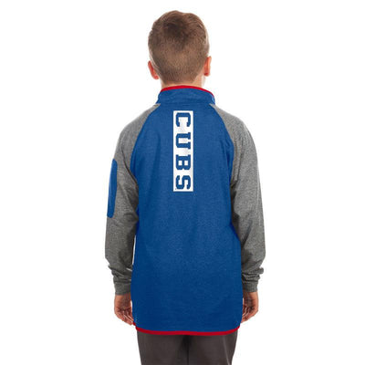 CHICAGO CUBS NEW ERA YOUTH BULLSEYE 1/4 ZIP PULLOVER