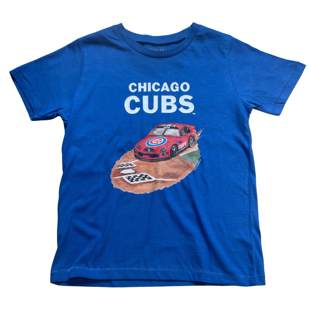 CHICAGO CUBS TINY TURNIP YOUTH RACE ROYAL BLUE TEE