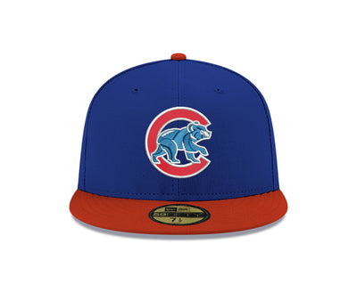 CHICAGO CUBS NEW ERA WALKING BEAR 2016 WORLD SERIES PATCH FITTED CAP