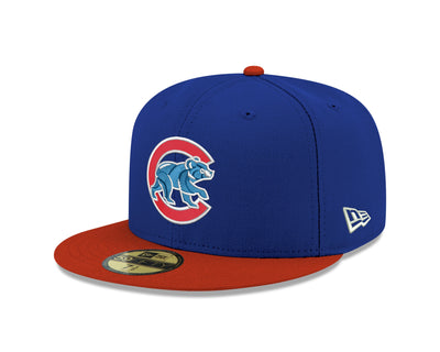 CHICAGO CUBS NEW ERA WALKING BEAR 2016 WORLD SERIES PATCH FITTED CAP