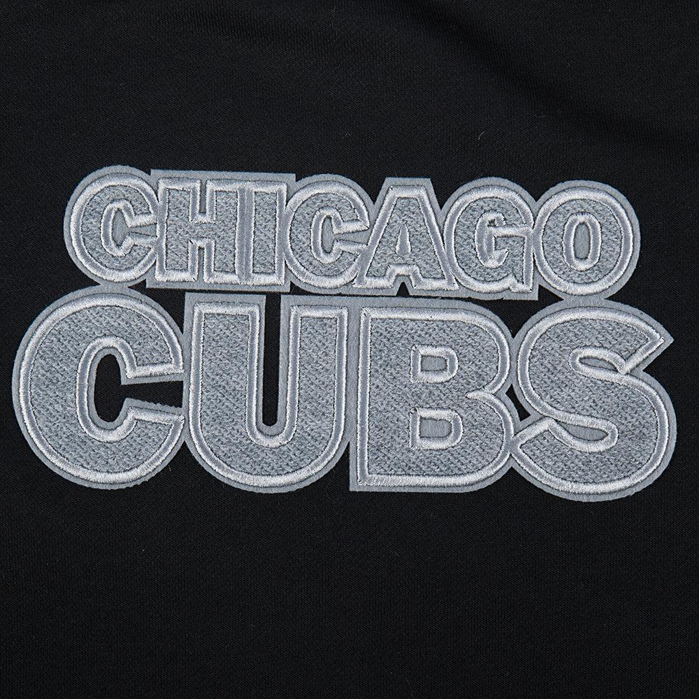 Chicago Cubs Women's Black Terry Crew by Pro Standard Sweatshirts & Hoodies PRO STANDARD