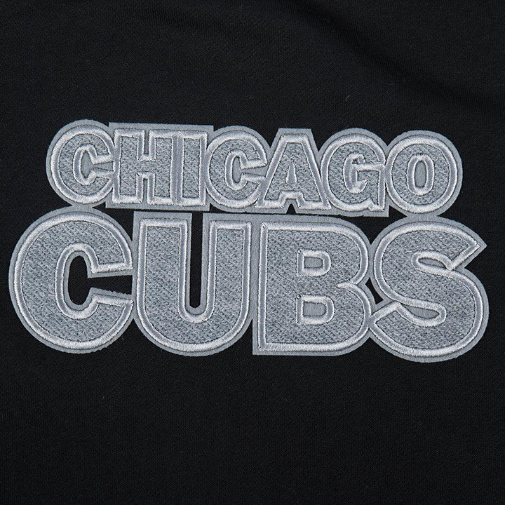 Chicago Cubs Women's Black Terry Crew by Pro Standard Sweatshirts & Hoodies PRO STANDARD