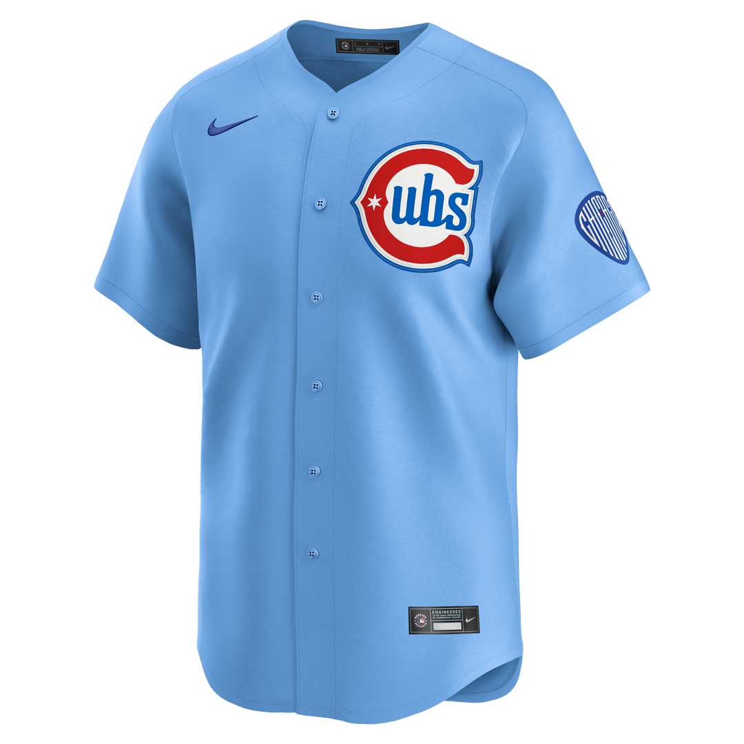 Chicago Cubs Blues Alternate Limited Baby Blue Jersey by Nike Jerseys Nike