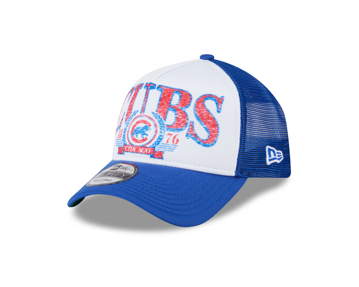 Chicago Cubs Distressed A-Frame 9Forty Cap by New Era Caps NEW ERA CAP COMPANY INC
