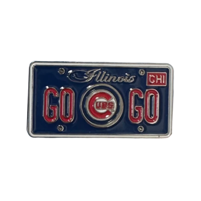 Chicago Cubs License Plate Collector Pin by Aminco Accessories AMINCO