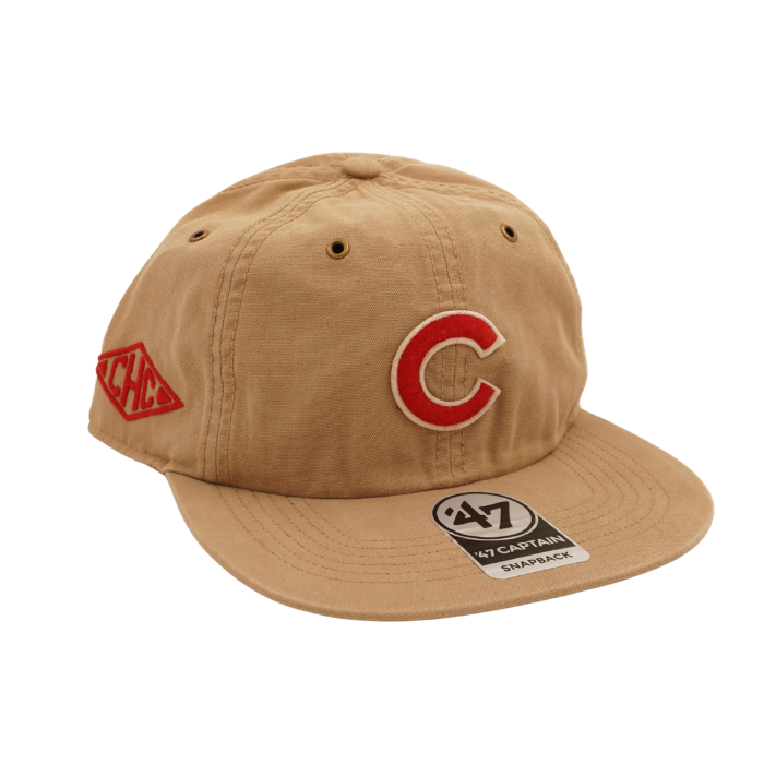 Chicago Cubs Logo Home Ragler Adjustable Cap in Khaki by &