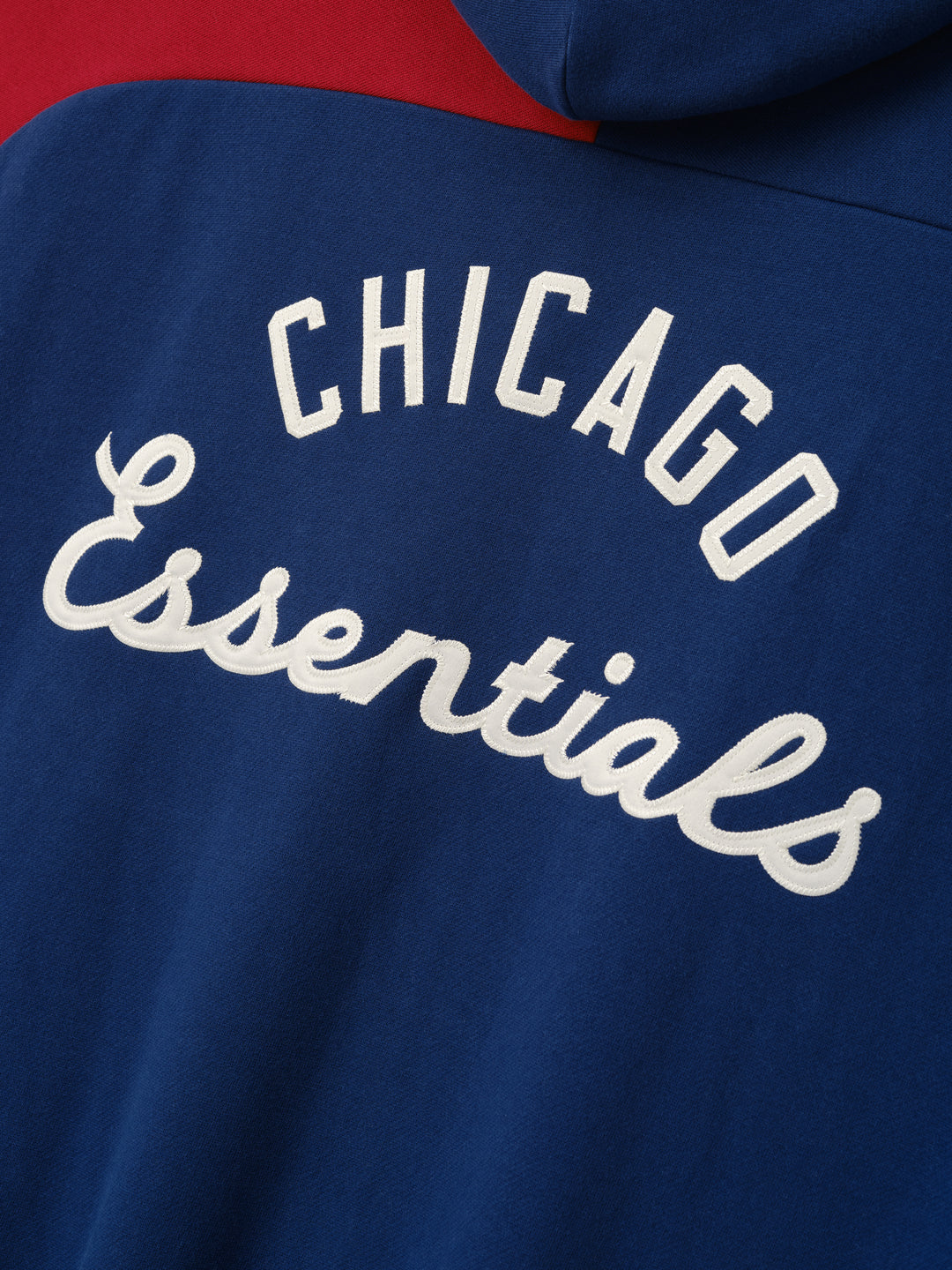 Chicago Cubs x Fear of God Raglan Half-Zip Hoodie in Royal/Red Caps FEAR OF GOD