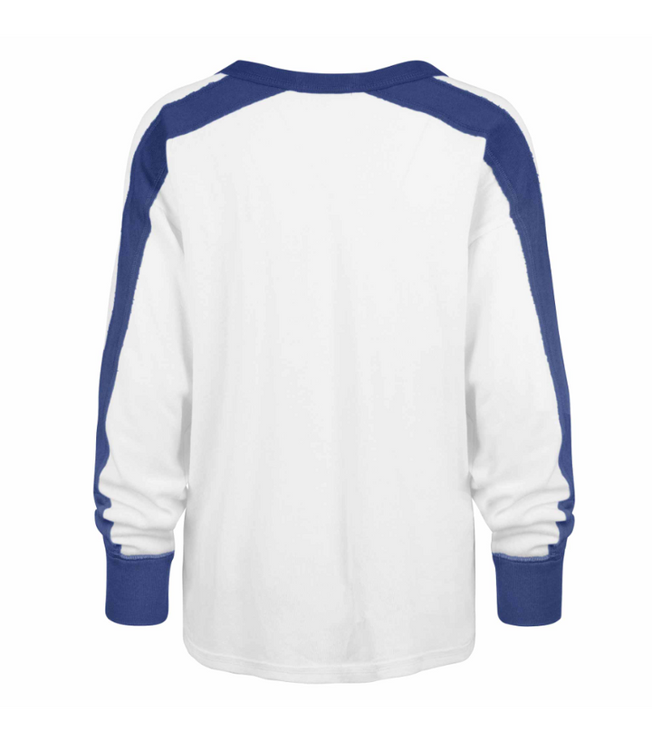 Chicago Cubs Walking Bear Women's White Premier Caribou Long Sleeve Tee by '47 Brand Long Sleeve Tees '47 Brand
