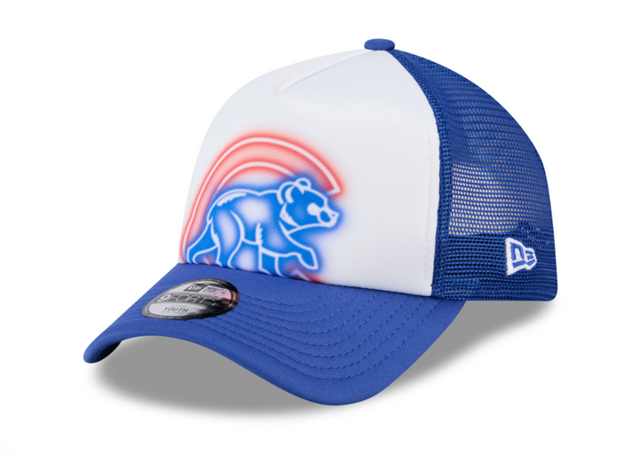 Chicago Cubs Painted Walking Bear White & Royal Toddler 9Forty Trucker Cap by New Era Cap NEW ERA CAP COMPANY