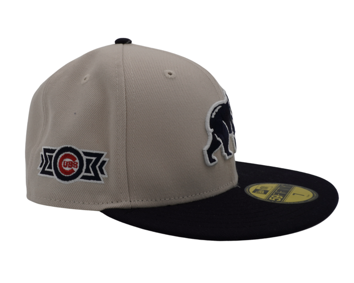 Chicago Cubs Spring Training Bear Stone/Navy 59FIFTY Fitted Cap by New Era - Ivy Shop