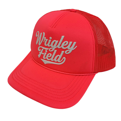 WRIGLEY FIELD AMERICAN NEEDLE NEON PINK TRUCKER CAP