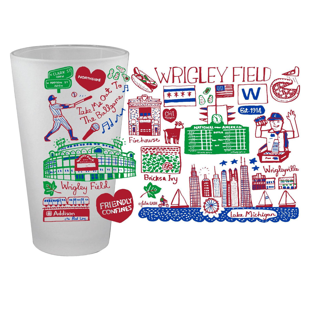 JULIA GASH x WRIGLEY FIELD PINT GLASS Home & Office Ivy Shop