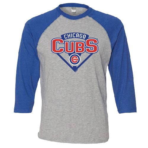 CHICAGO CUBS BIMM RIDDER TODDLER RAGLAN DIAMOND TEE