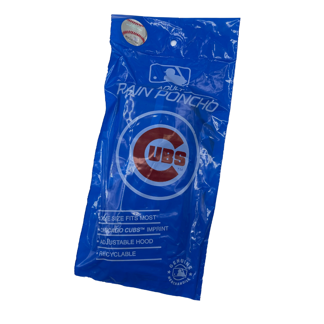 CHICAGO CUBS LIGHT BLUE PONCHO