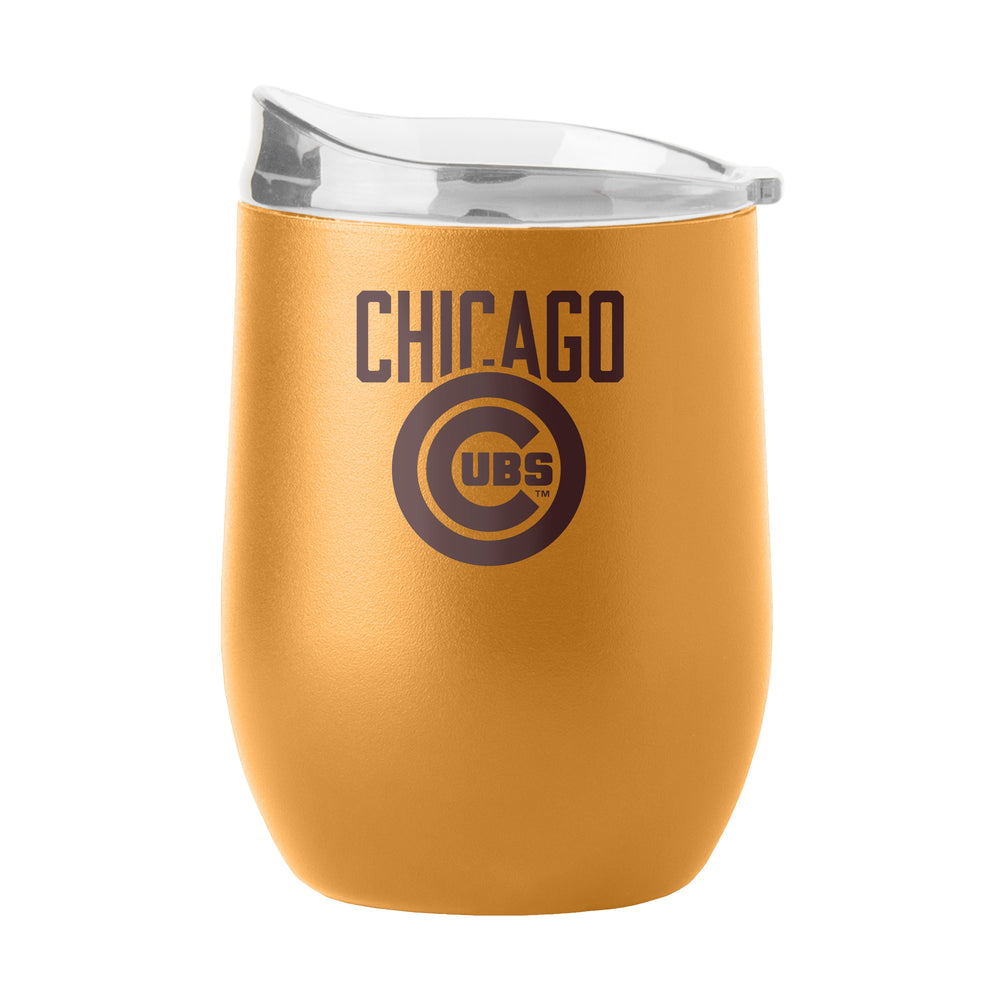 CHICAGO CUBS LOGO BRAND OAK WINE TUMBLER Home & Office LOGO CHAIR