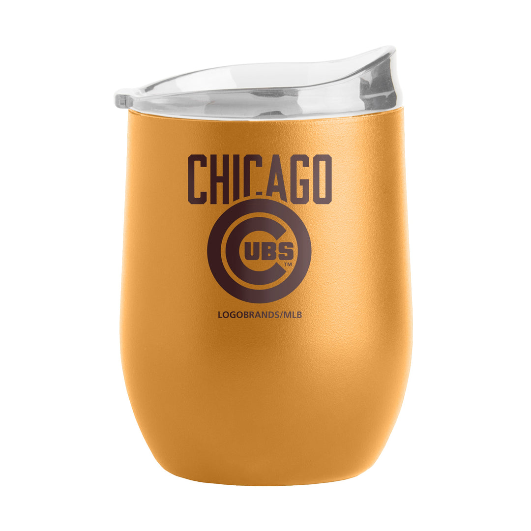 CHICAGO CUBS LOGO BRAND OAK WINE TUMBLER Home & Office LOGO CHAIR
