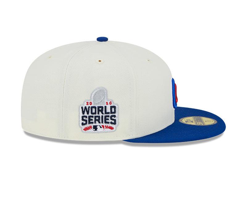 CHICAGO CUBS NEW ERA BULLSEYE RETRO FIT WORLD SERIES 2016 PATCH CAP