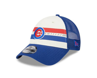 CHICAGO CUBS NEW ERA BULLSEYE STRIPED ADJUSTABLE CAP