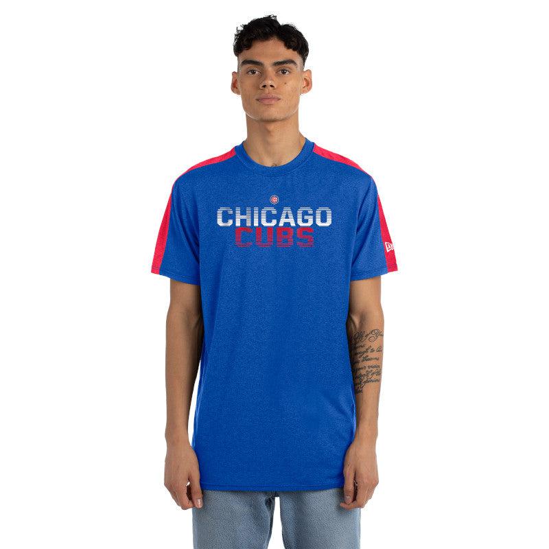 CHICAGO CUBS NEW ERA MEN'S BLUE ACTIVE TEE