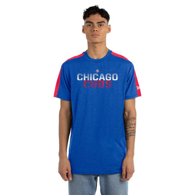 CHICAGO CUBS NEW ERA MEN'S BLUE ACTIVE TEE