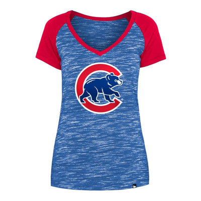 CHICAGO CUBS NEW ERA WOMEN'S WALKING BEAR RAGLAN ACTIVE TEE