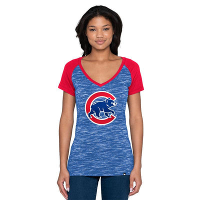 CHICAGO CUBS NEW ERA WOMEN'S WALKING BEAR RAGLAN ACTIVE TEE