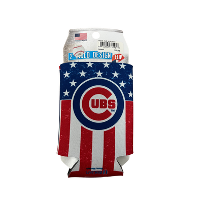 CHICAGO CUBS WINCRAFT RED WHITE AND BLUE KOOZIE