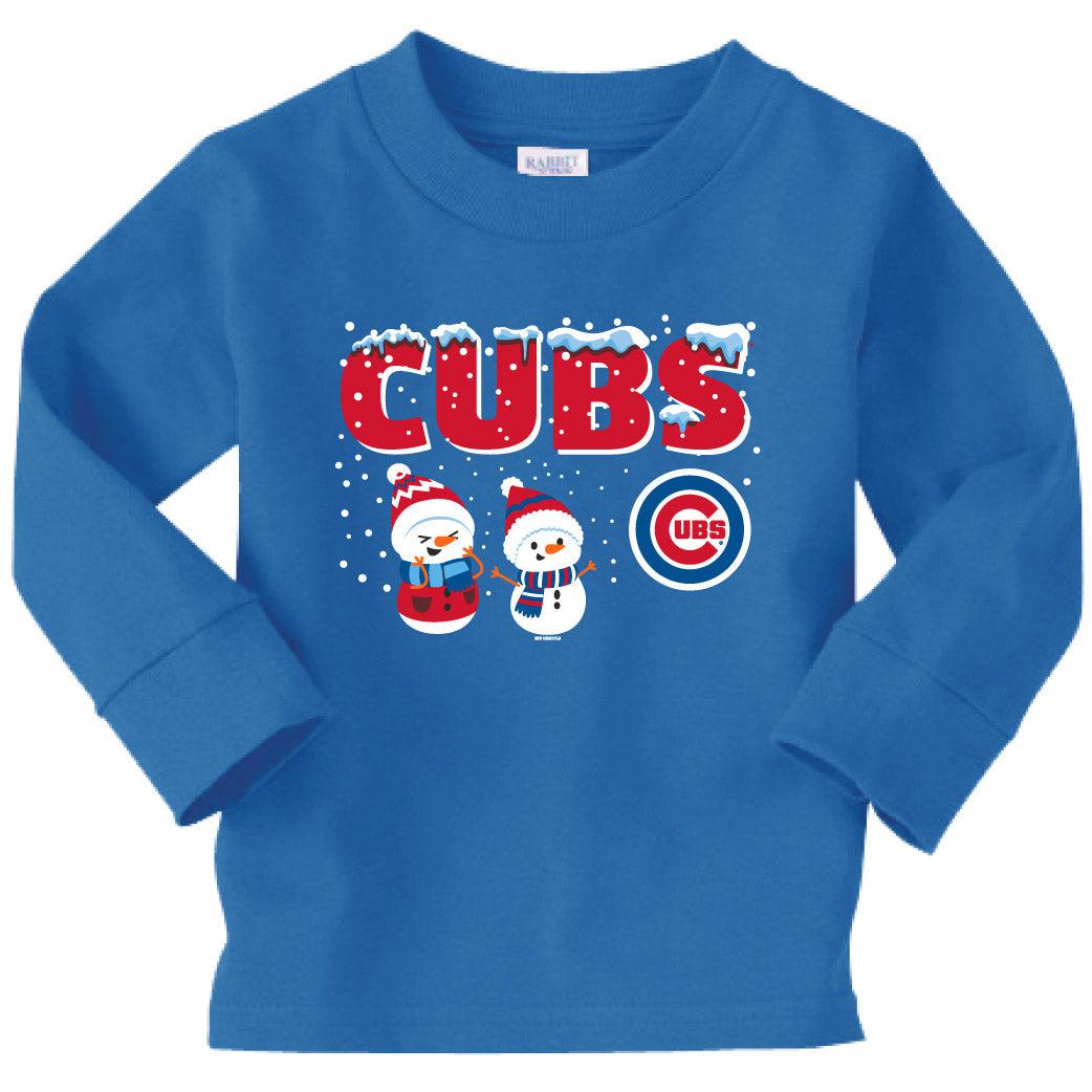 CHICAGO CUBS BIMM RIDDER TODDLER SNOWMAN LONG SLEEVE TEE