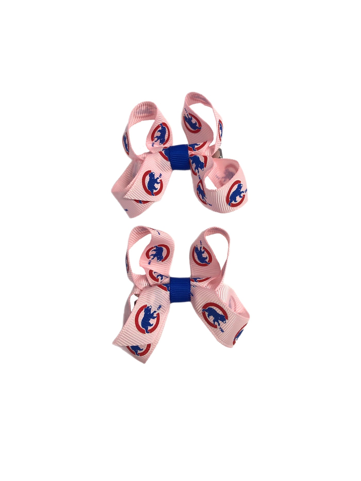 CHICAGO CUBS WALKING BEAR PINK MINI CLIPS
