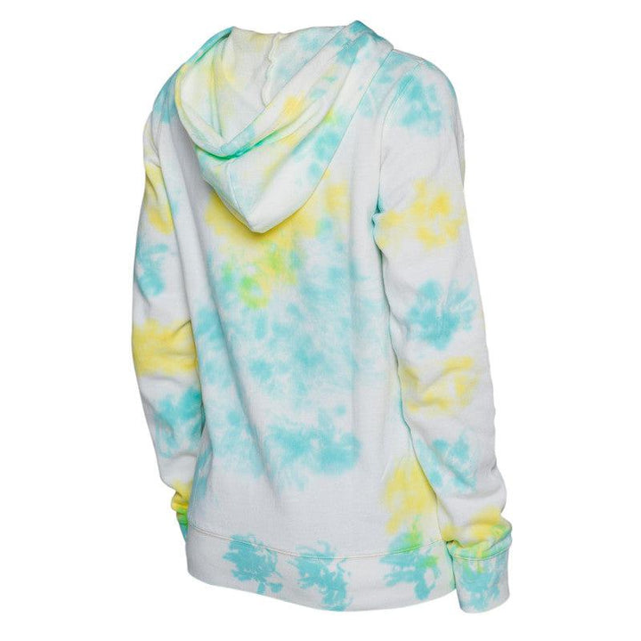 CHICAGO CUBS NEW ERA WOMEN'S TEAL AND YELLOW TIE DYE HOODIE Sweatshirts & Hoodies NEW ERA CAP COMPANY INC
