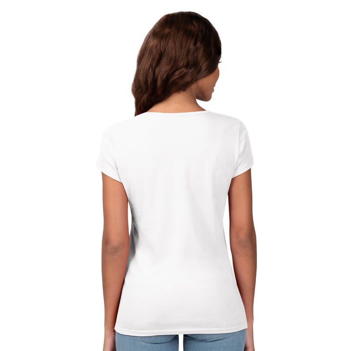 CHICAGO CUBS GIII WOMEN'S WHITE ENDZONE TEE Short Sleeve Tees GIII LEATHER